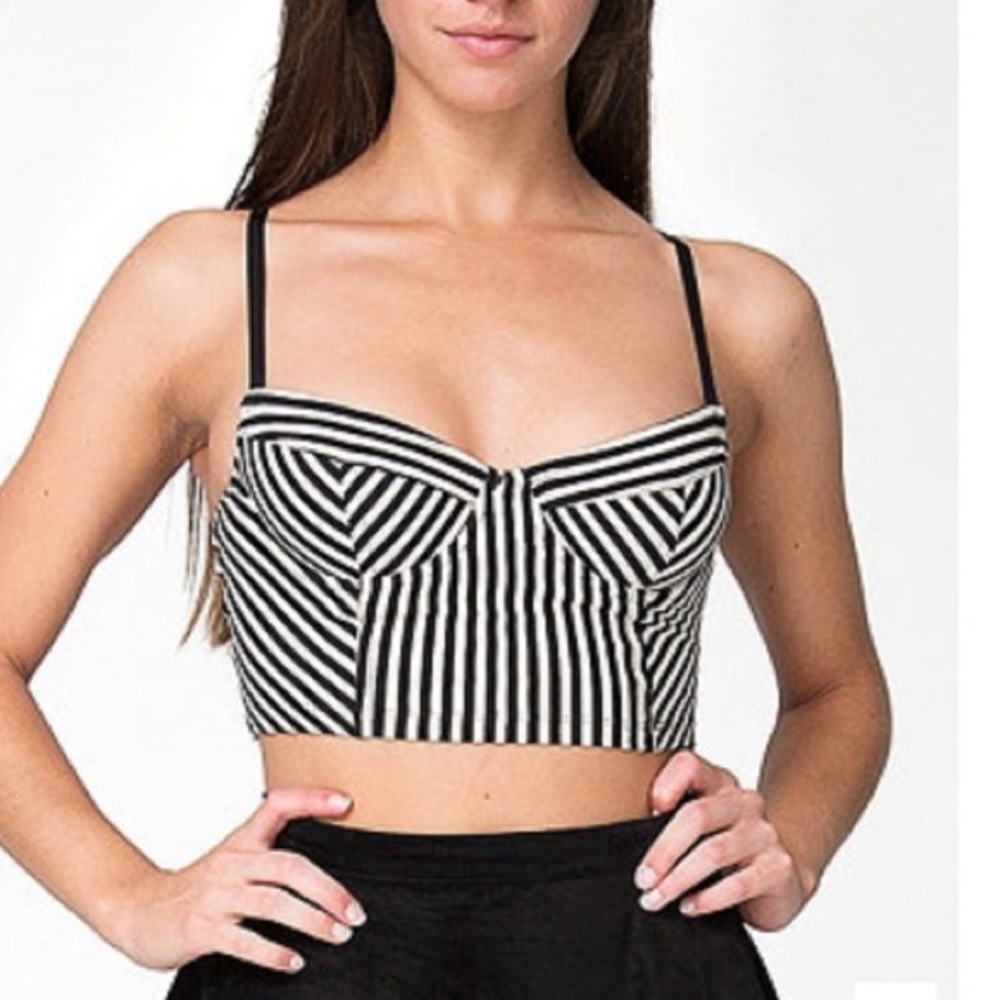 American apparel striped bralette